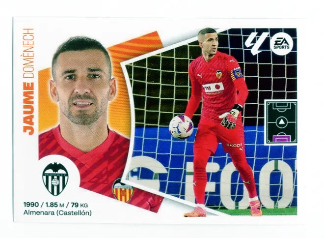 Liga Este-2024-25-Panini-Cromo Trading Card Fútbol- Jaume- Valencia-4-Básico