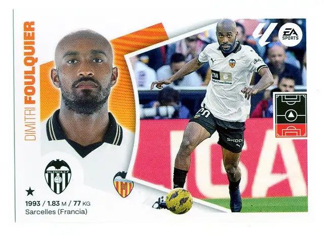 Liga Este-2024-25-Panini-Cromo Trading Card Fútbol- Foulquier- Valencia-5-Básico