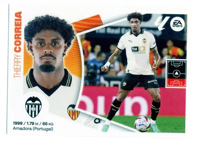 Liga Este-2024-25-Panini-Cromo Trading Card Fútbol- Correia- Valencia-6-Básico