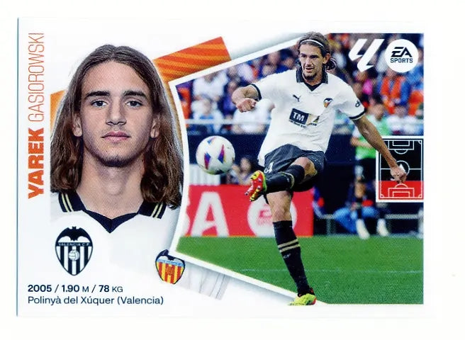 Liga Este-2024-25-Panini-Cromo Trading Card Fútbol- Yarek- Valencia-7B-Básico