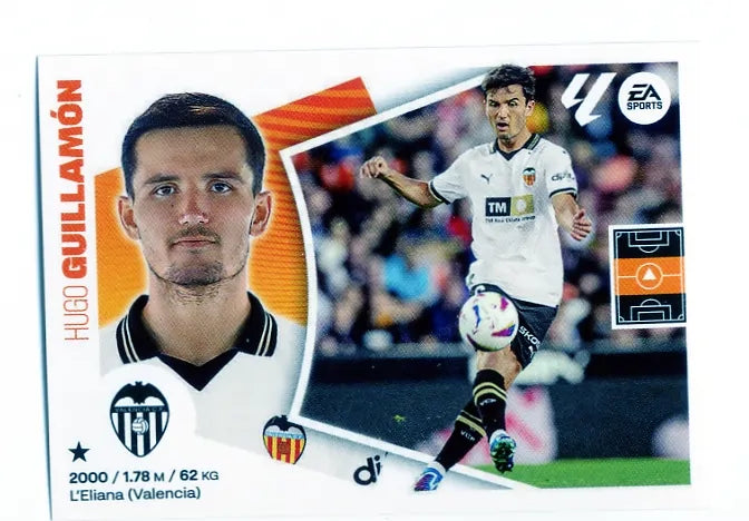 Liga Este-2024-25-Panini-Cromo Trading Card Fútbol- Guillamón- Valencia-11-Básico