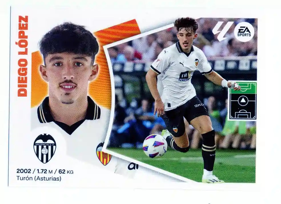 Liga Este-2024-25-Panini-Cromo Trading Card Fútbol- Diego López- Valencia-17-Básico