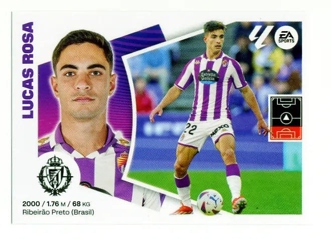 Liga Este-2024-25-Panini-Cromo Trading Card Fútbol- Lucas Rosa-Valladolid-6-Básico