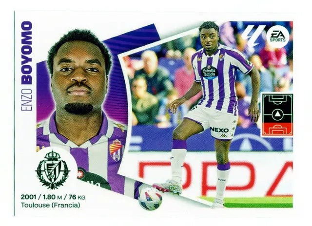 Liga Este-2024-25-Panini-Cromo Trading Card Fútbol- Boyomo-Valladolid-8-Básico