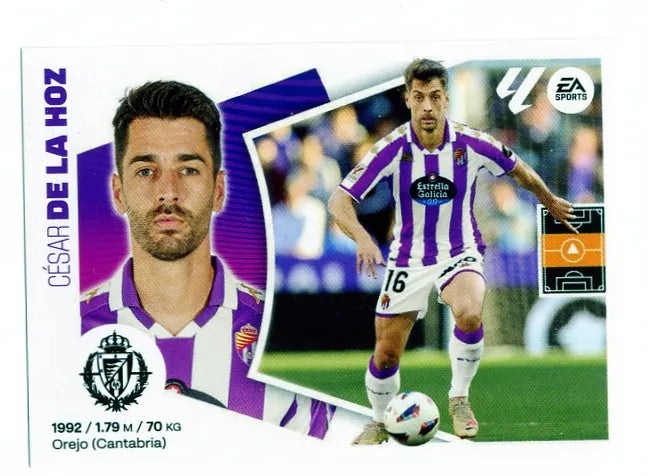 Liga Este-2024-25-Panini-Cromo Trading Card Fútbol- De la Hoz-Valladolid-11-Básico