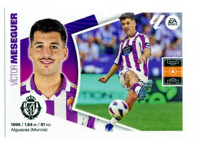 Liga Este-2024-25-Panini-Cromo Trading Card Fútbol- Meseguer-Valladolid-12A-Básico