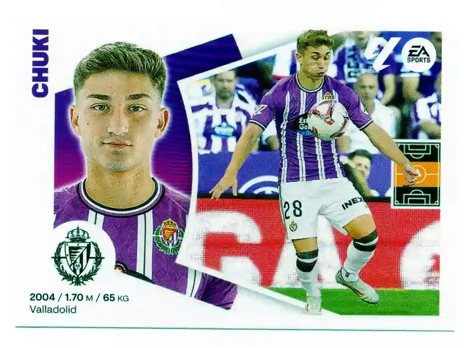 Liga Este-2024-25-Panini-Cromo Trading Card Fútbol- Chuki-Valladolid-12B-Básico