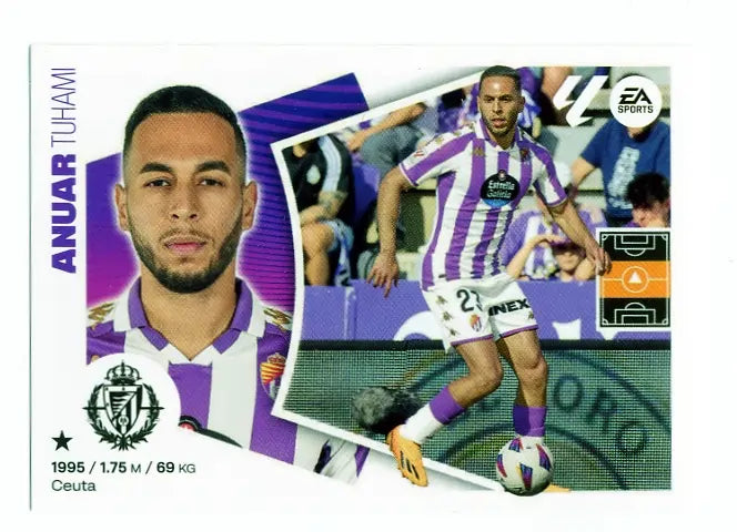 Liga Este-2024-25-Panini-Cromo Trading Card Fútbol- Anuar-Valladolid-14-Básico