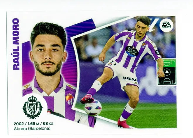 Liga Este-2024-25-Panini-Cromo Trading Card Fútbol- Raúl Moro-Valladolid-18-Básico