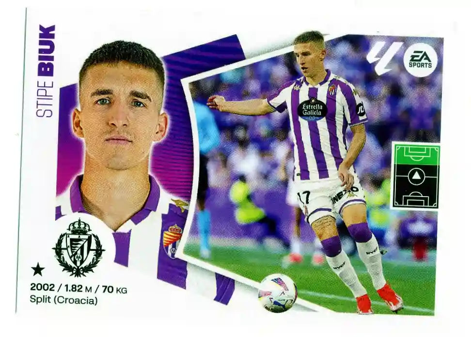 Liga Este-2024-25-Panini-Cromo Trading Card Fútbol- Biuk-Valladolid-20B-Básico