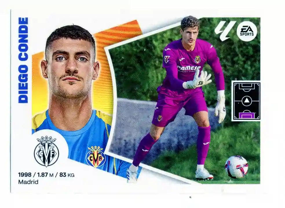 Liga Este-2024-25-Panini-Cromo Trading Card Fútbol- Diego Conde- Villarreal-4-Básico