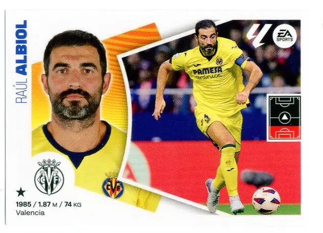 Liga Este-2024-25-Panini-Cromo Trading Card Fútbol- Albiol- Villarreal-8A-Básico