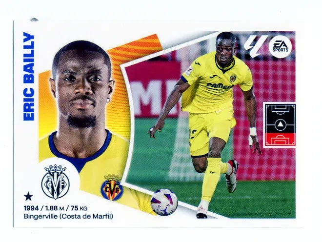 Liga Este-2024-25-Panini-Cromo Trading Card Fútbol- Eric Bailly- Villarreal-9-Básico