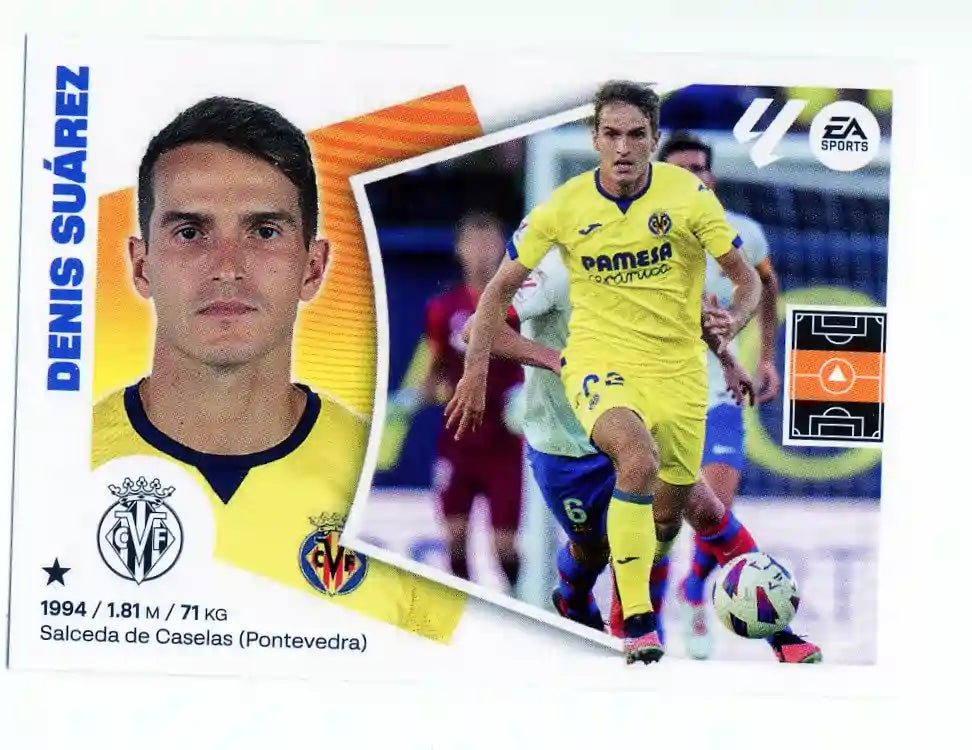 Liga Este-2024-25-Panini-Cromo Trading Card Fútbol- Denis Suárez- Villarreal-13-Básico