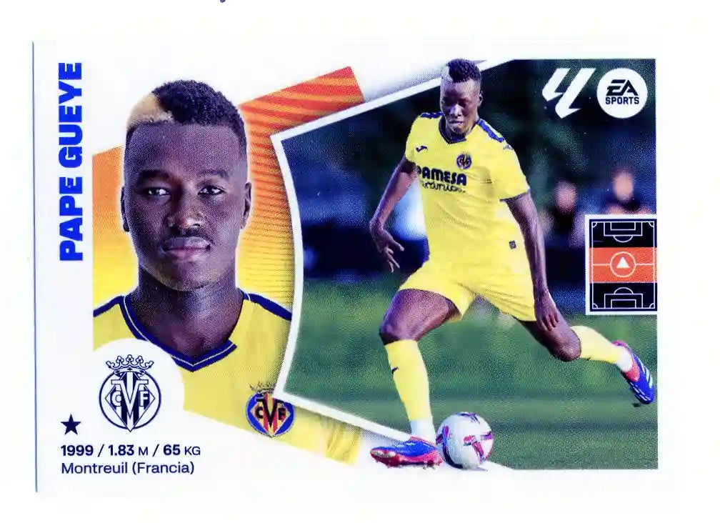 Liga Este-2024-25-Panini-Cromo Trading Card Fútbol- Pape Gueye- Villarreal-16-Básico