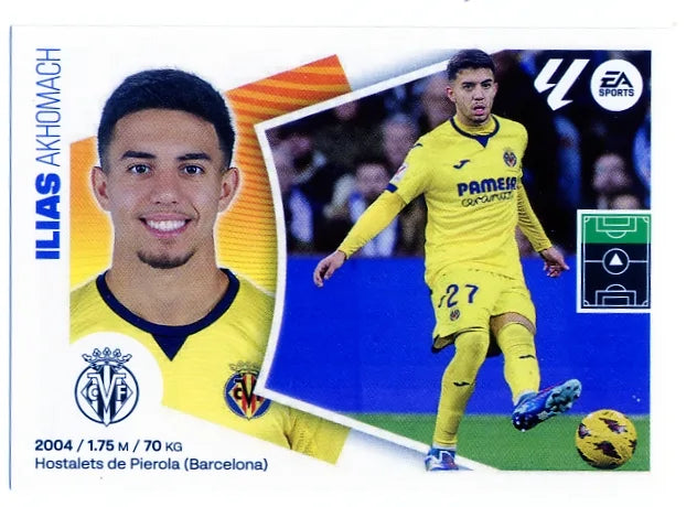 Liga Este-2024-25-Panini-Cromo Trading Card Fútbol- Ilias- Villarreal-18A-Básico