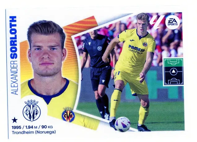 Liga Este-2024-25-Panini-Cromo Trading Card Fútbol- Sorloth- Villarreal-20-Básico