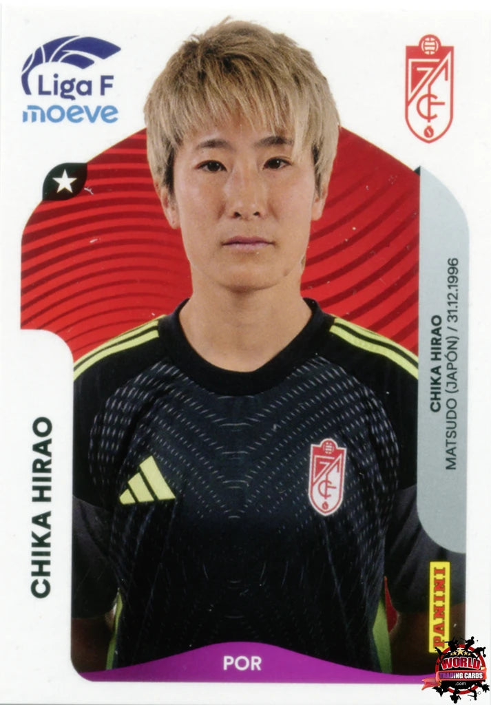 Cromo Trading Card Fútbol-Chika Hirao-Granada CF-Panini Liga F Moeve 2025-2026-204-Basico