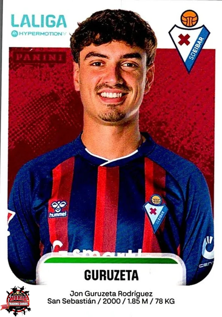 Cromo Trading Card Fútbol-Guruzeta-SD Eibar-Panini La Liga HypermotionV 2025-2026-207-Basico