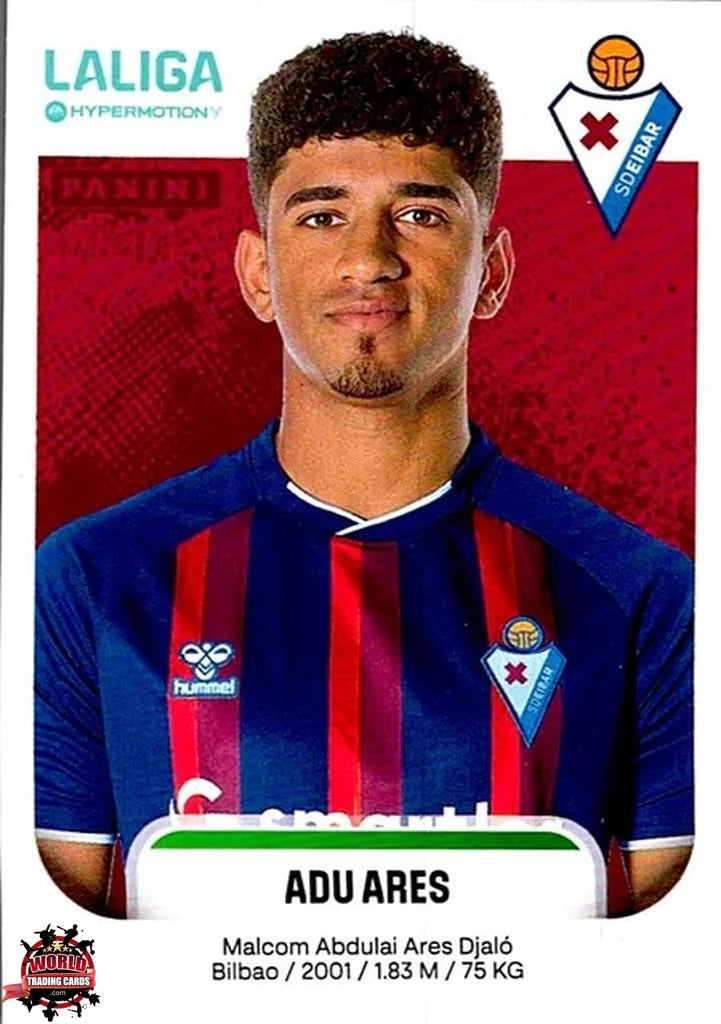 Cromo Trading Card Fútbol-Adu Ares-SD Eibar-Panini La Liga HypermotionV 2025-2026-208B-Basico