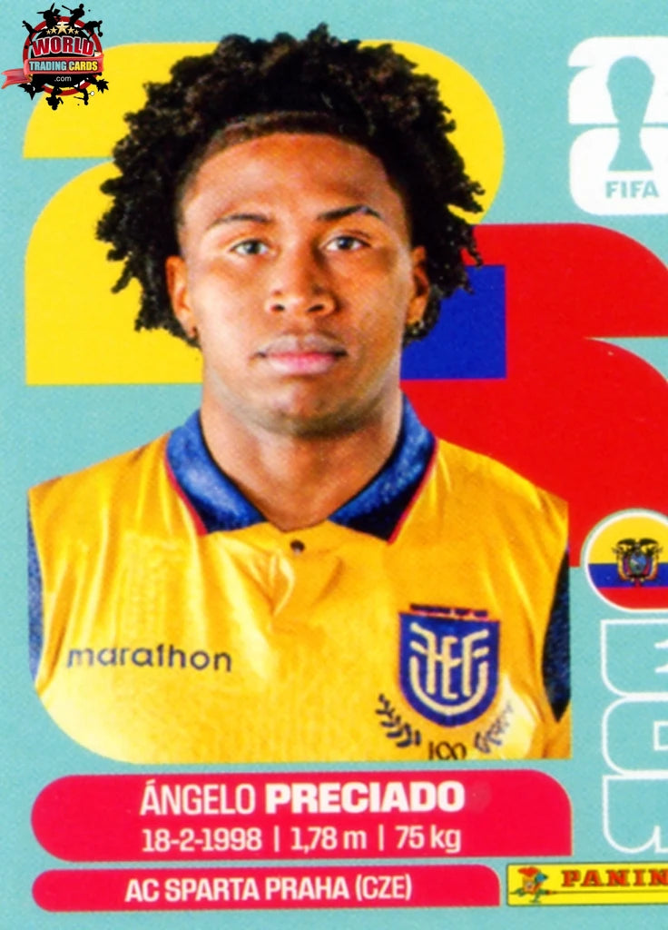 #ECU007 | Panini | Fifa World Cup Stickers | 2026 | Angelo Preciado | Ecuador | Base