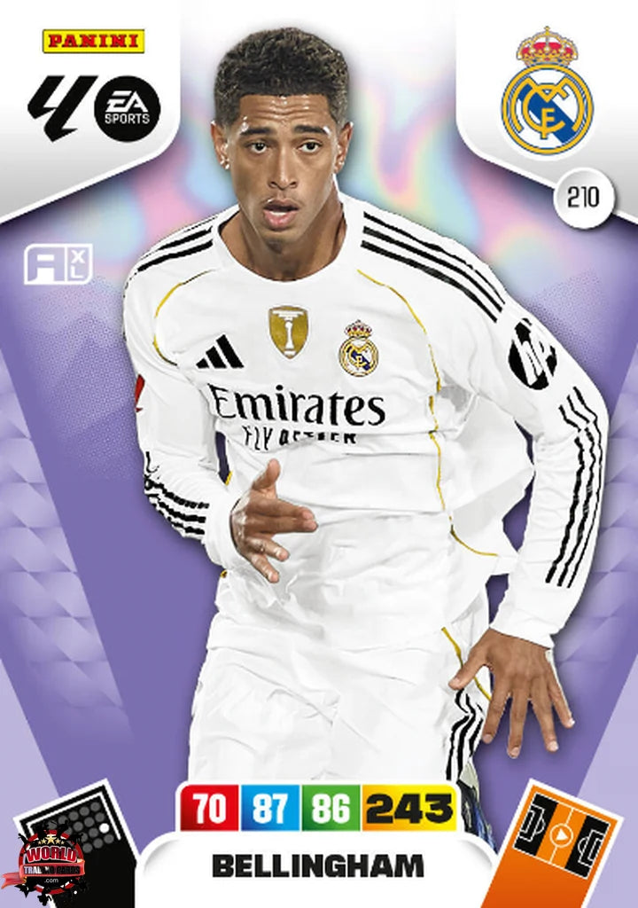 Football Trading Card - Bellingham - Real Madrid - Panini Adrenalyn XL  2025-2026 - 210