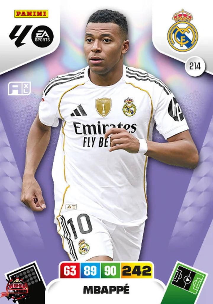Football Trading Card-Mbappé-Real Madrid-Panini Adrenalyn XL 2025 