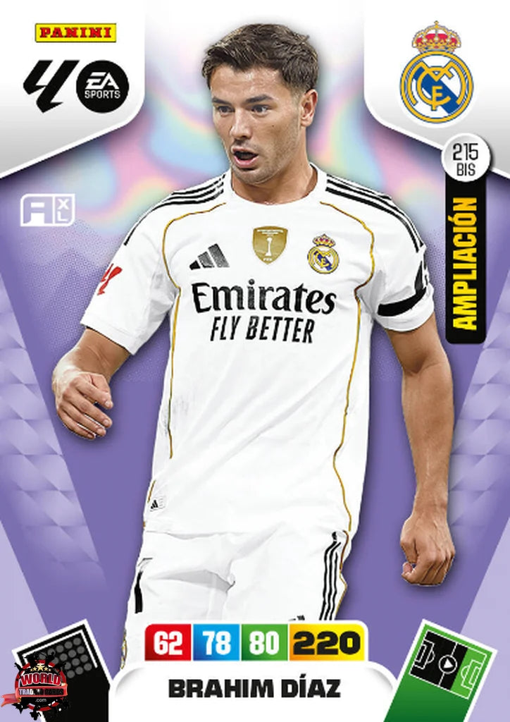 Brahim Diaz - Real Madrid - Panini Adrenalyn XL - 2025-2026 - 215Bis - Basico Ampliación LP