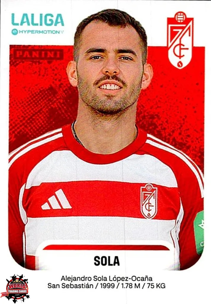 Cromo Trading Card Fútbol-Sola-Granada CF-Panini La Liga HypermotionV 2025-2026-215-Basico