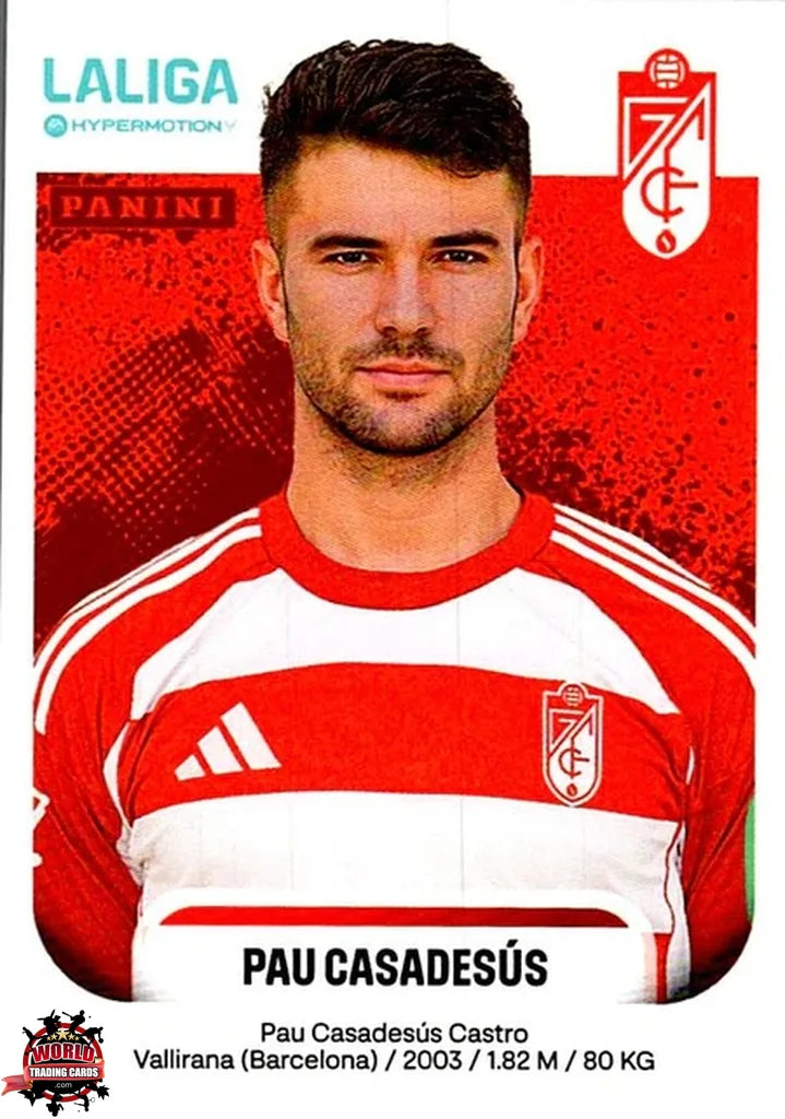 Cromo Trading Card Fútbol-Pau Casadesús-Granada CF-Panini La Liga HypermotionV 2025-2026-216A-Basico