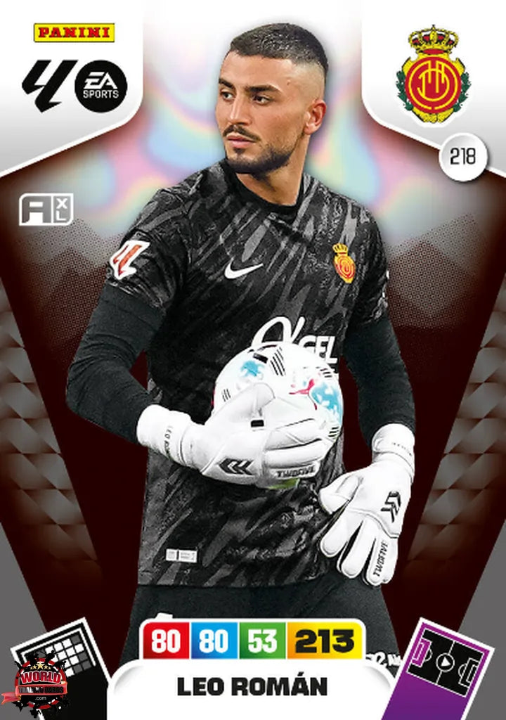 #218 | Adrenalyn XL | La Liga | 2025-2026 | Leo Román | RCD Mallorca | Basico