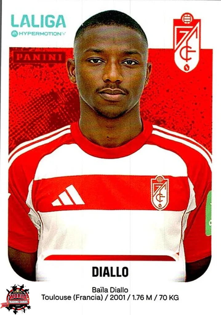 Cromo Trading Card Fútbol-Diallo-Granada CF-Panini La Liga HypermotionV 2025-2026-219-Basico