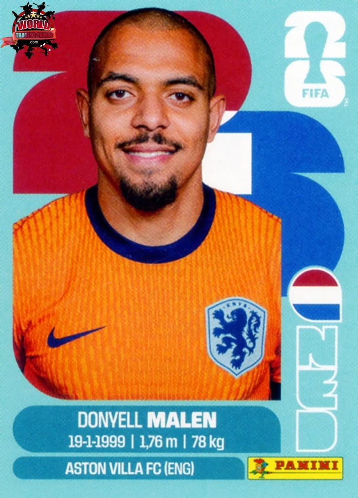 #NED018 | Panini | Fifa World Cup Stickers | 2026 | Donyell Malen | Netherlands | Base - International version