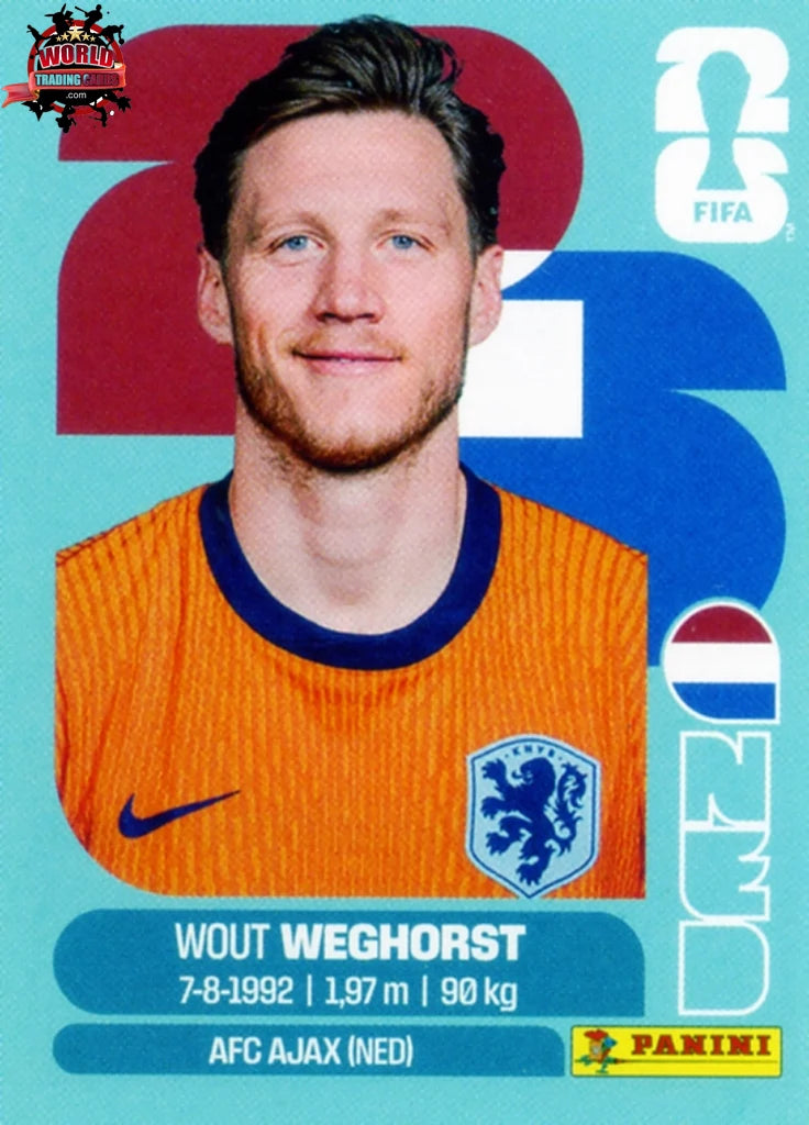 #NED019 | Panini | Fifa World Cup Stickers | 2026 | Wout Weghorst | Netherlands | Base - International version