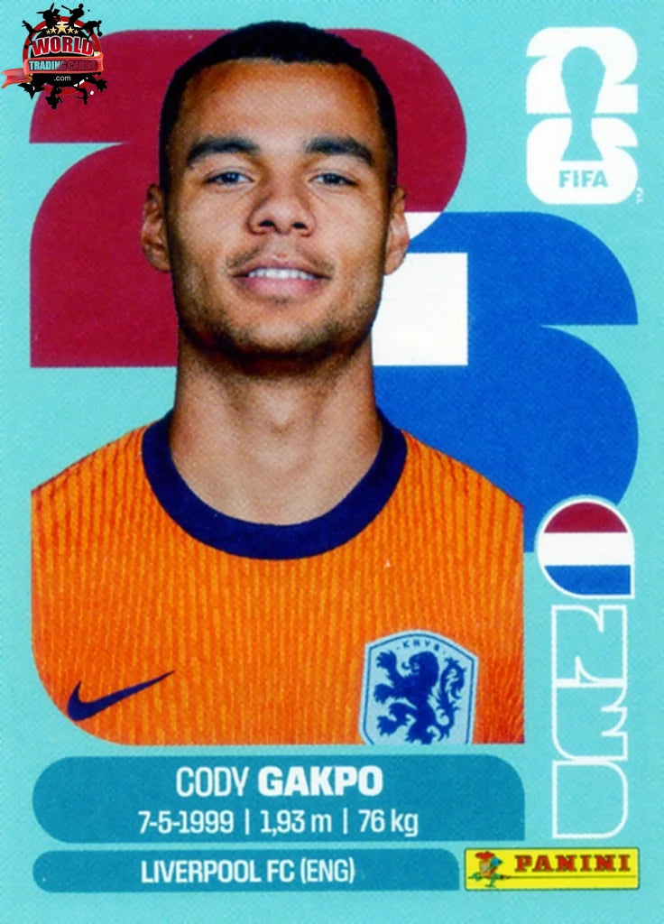 #NED020 | Panini | Fifa World Cup Stickers | 2026 | Cody Gakpo | Netherlands | Base - International version