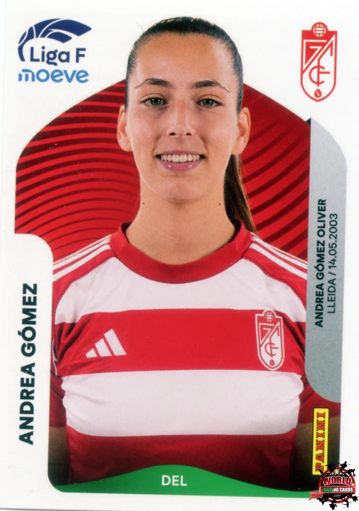 Cromo Trading Card Fútbol-Andrea Gómez-Granada CF-Panini Liga F Moeve 2025-2026-220-Basico