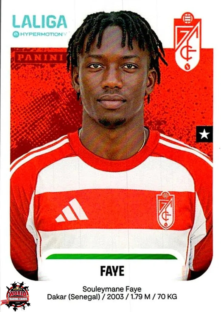 Cromo Trading Card Fútbol-Faye-Granada CF-Panini La Liga HypermotionV 2025-2026-226-Basico