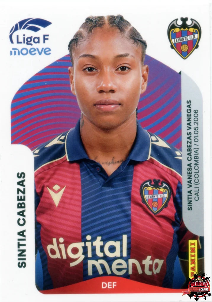 Cromo Trading Card Fútbol-Sintia Cabezas-Levante UD-Panini Liga F Moeve 2025-2026-227-Basico