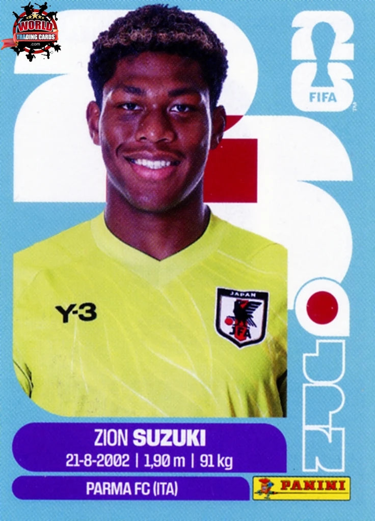 #JPN002 | Panini | Fifa World Cup Stickers | 2026 | Zion Suzuki | Japan | Base