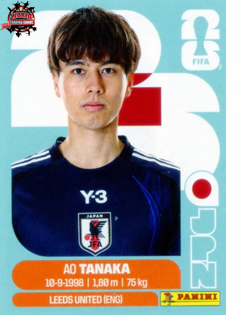 #JPN010 | Panini | Fifa World Cup Stickers | 2026 | Ao Tanaka | Japan | Base - International version
