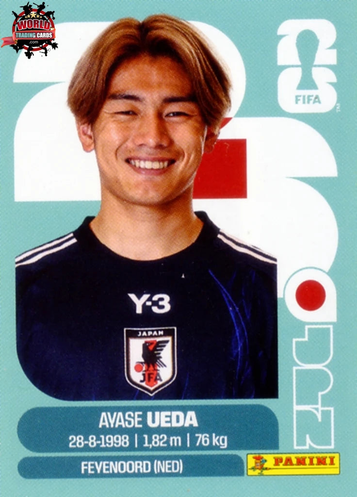 #JPN020 | Panini | Fifa World Cup Stickers | 2026 | Ayase Ueda | Japan | Base - International version
