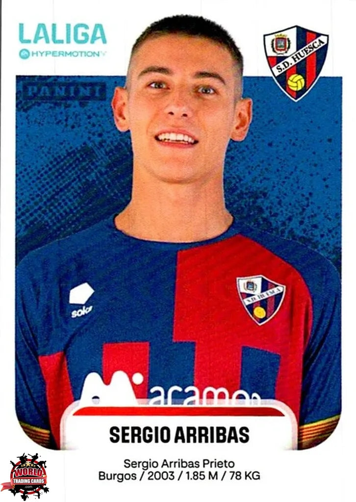 Cromo Trading Card Fútbol-Sergio Arribas-SD Huesca-Panini La Liga HypermotionV 2025-2026-237A-Basico