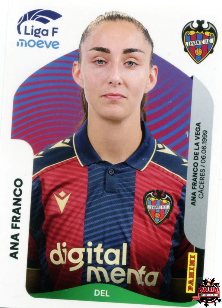 Cromo Trading Card Fútbol-Ana Franco-Levante UD-Panini Liga F Moeve 2025-2026-238-Basico