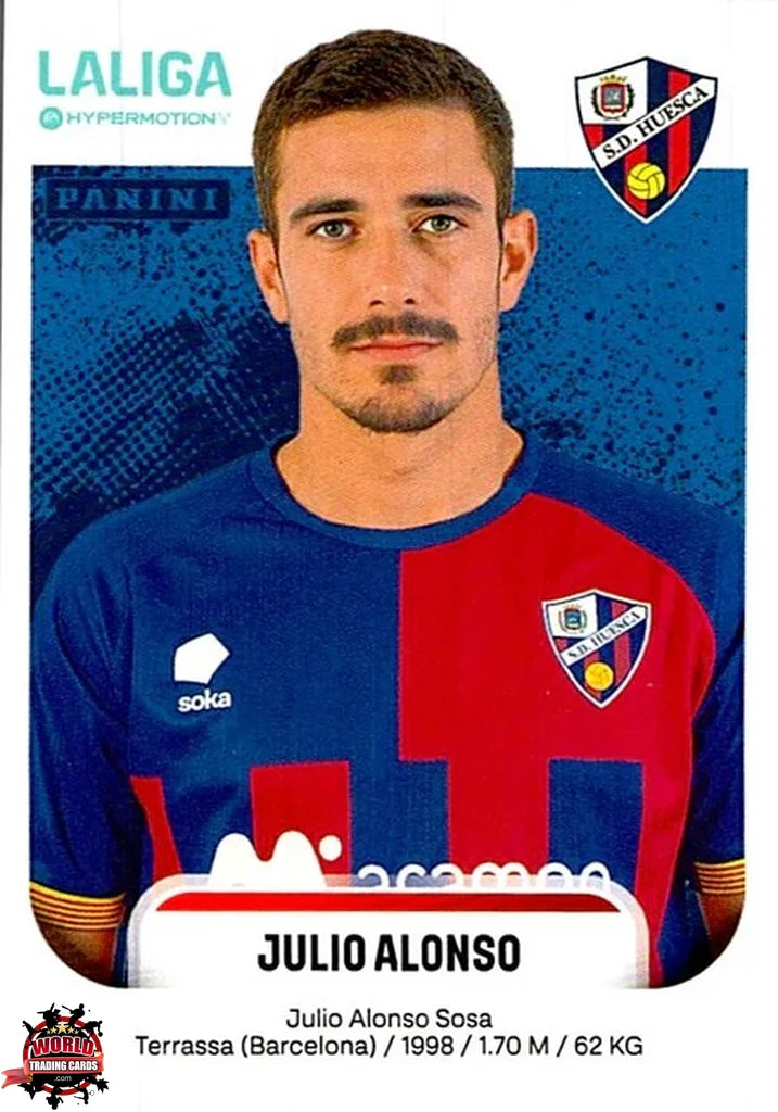 Cromo Trading Card Fútbol-Julio Alonso-SD Huesca-Panini La Liga HypermotionV 2025-2026-239-Basico
