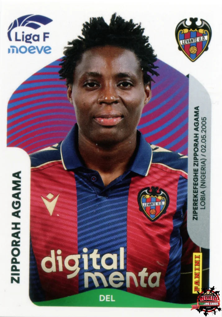 Cromo Trading Card Fútbol-Zipporah Agama-Levante UD-Panini Liga F Moeve 2025-2026-239-Basico