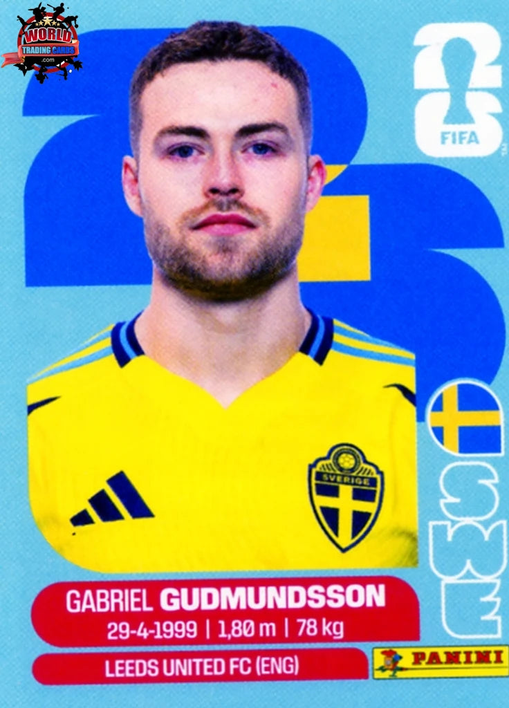 #SWE004 | Panini | Fifa World Cup Stickers | 2026 | Gabriel Gudmundsson | Sweden | Base - International version
