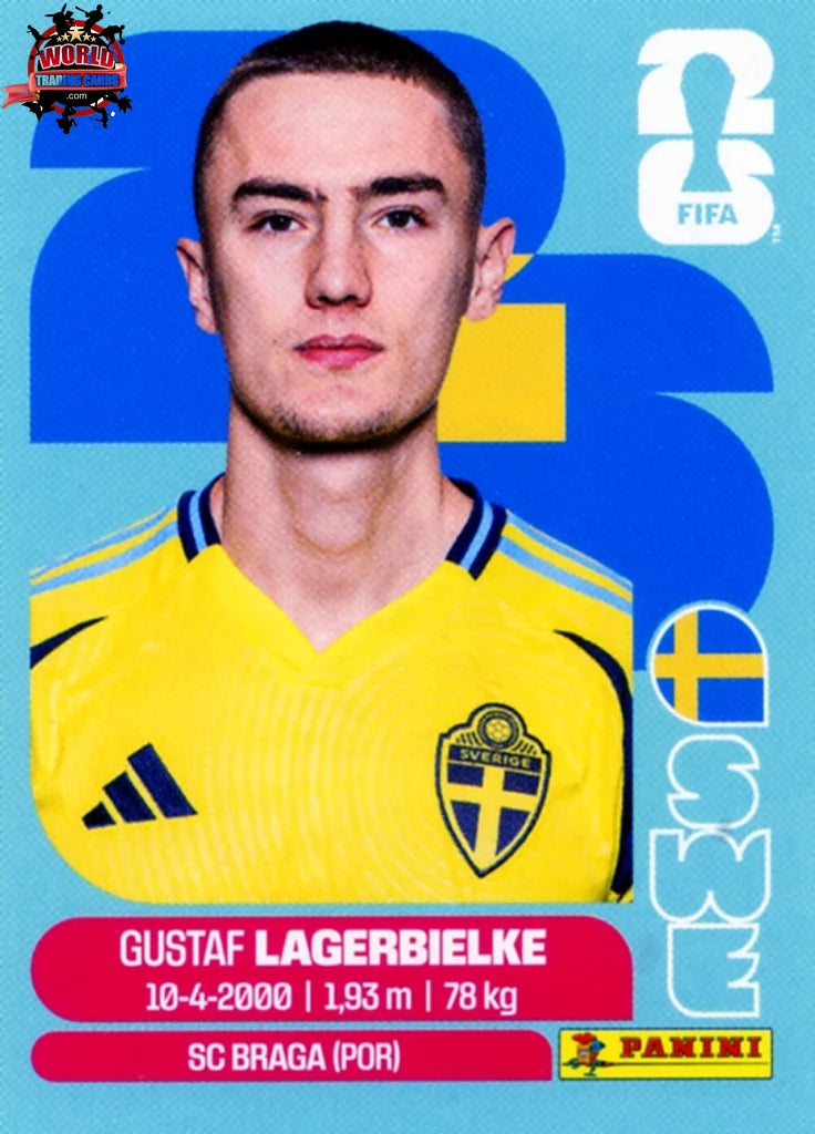 #SWE007 | Panini | FIFA World Cup Stickers | 2026 | Gustaf Lagerbielke | Sweden | Base