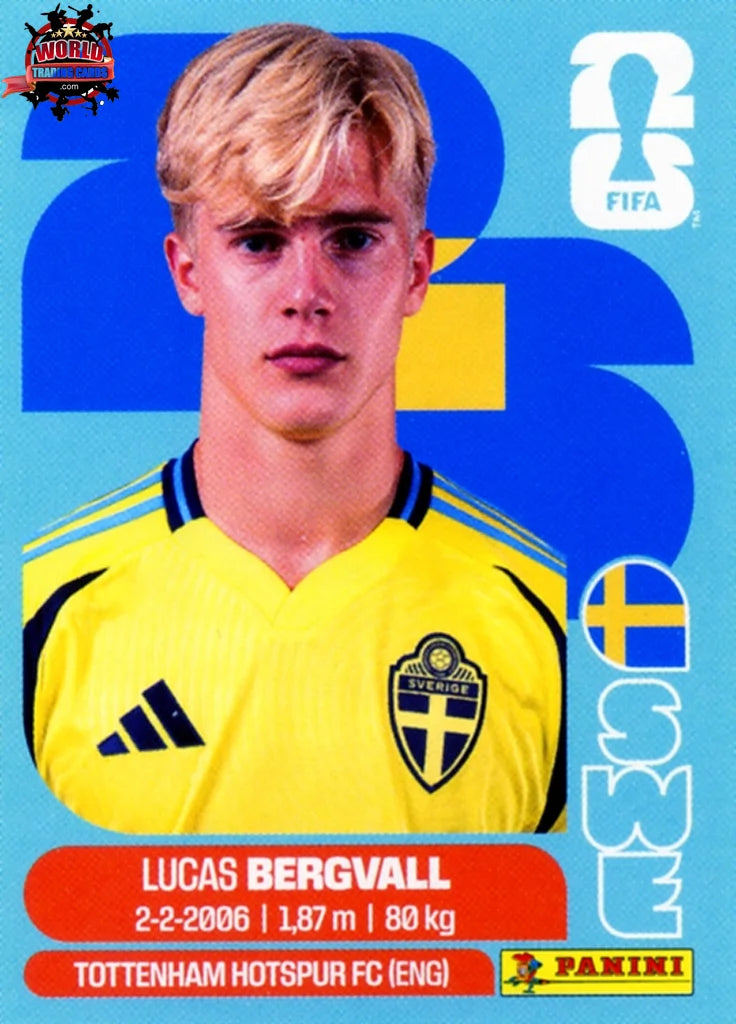 #SWE008 | Panini | Fifa World Cup Stickers | 2026 | Lucas Bergvall | Sweden | Base - International version