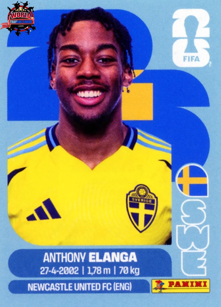 #SWE018 | Panini | Fifa World Cup Stickers | 2026 | Anthony Elanga | Sweden | Base - International version