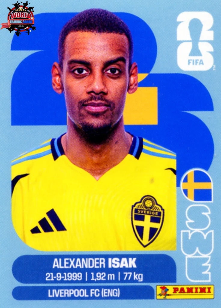 #SWE019 | Panini | Fifa World Cup Stickers | 2026 | Alexander Isak | Sweden | Base - International version